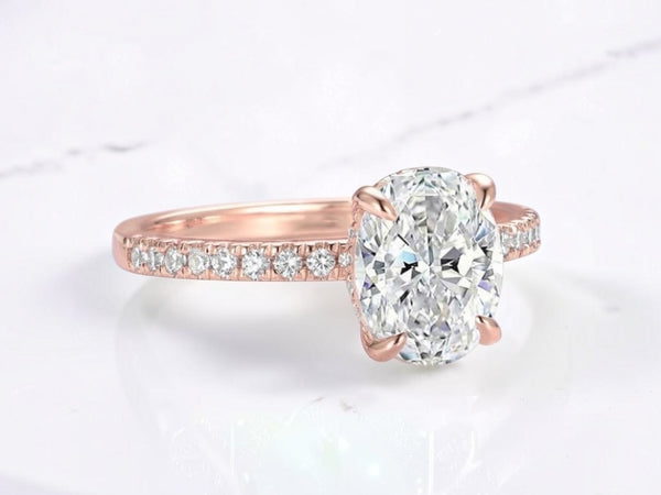 Hidden halo engagement ring by Aquamarise shown in a ring style banner