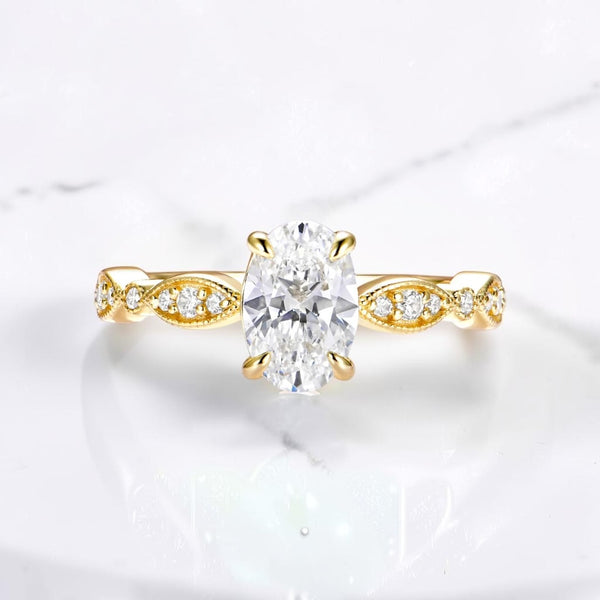 Vintage-inspired engagement ring by Aquamarise shown in a ring style banner