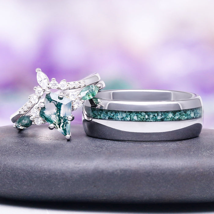 Signification de la bague en agate mousse : symbolisme pour les couples et l'amour