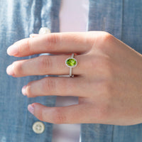 Peridot Engagement Rings