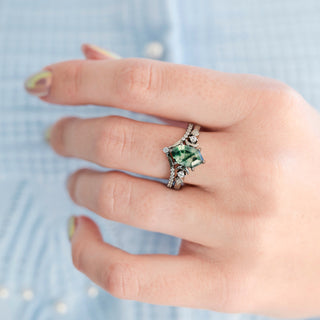 Moss Agate Engagement Rings