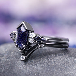 Starry Night Couples Ring Set