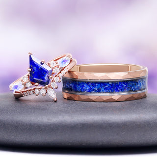 Skye Kite® Lapis Lazuli & Moonstone Couples Ring Set