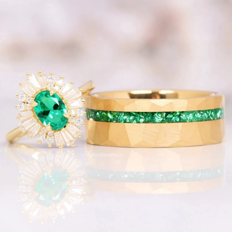 Victoria Emerald Couples Ring