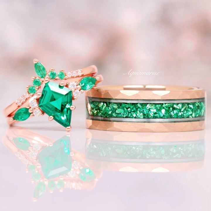 Skye Kite Emerald Couples Ring