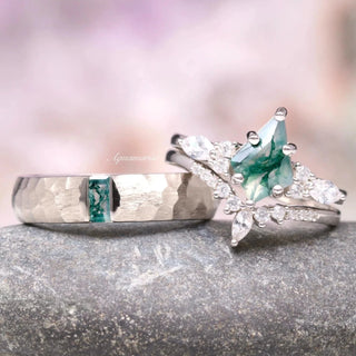 Skye Kite® Moss Agate Couples Ring Set