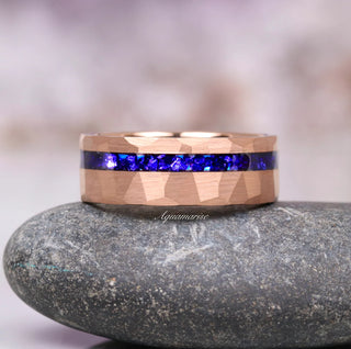 Midnight Blue Sapphire Couples Ring Set