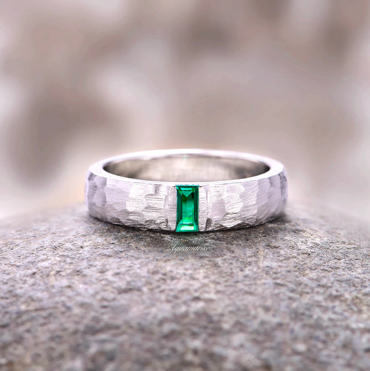 Emerald Leaf Couples Ring