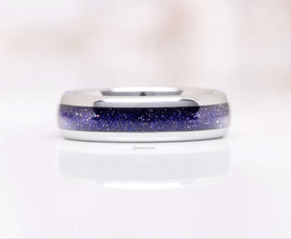 Galaxy Sandstone Starry Night Couples Ring Set