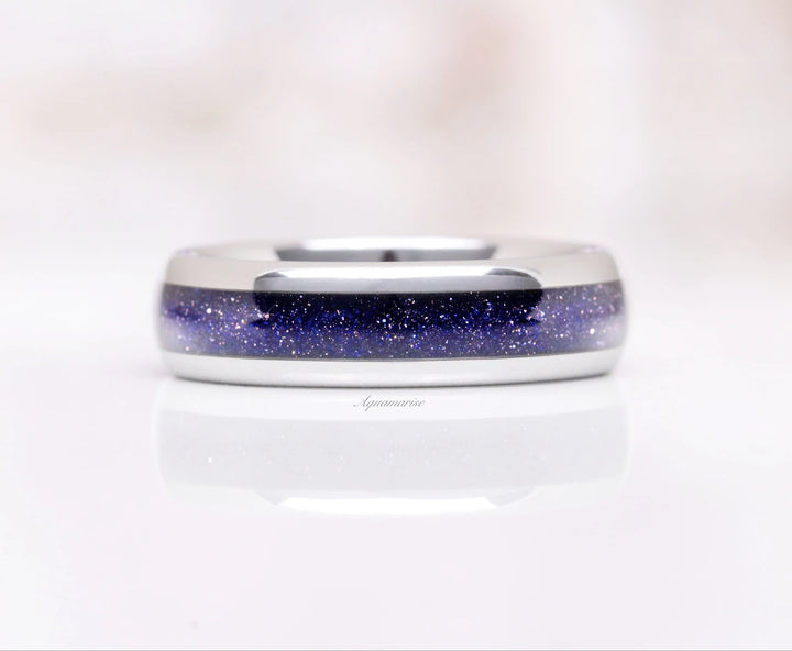 Galaxy Sandstone Starry Night Couples Ring