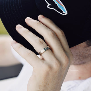 Skye Kite® Moss Agate Couples Ring Set