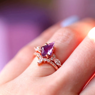 Skye Kite® Natural Amethyst Couples Ring Set