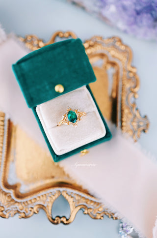 Maeve Vintage Emerald Ring in 14K Yellow Gold Vermeil