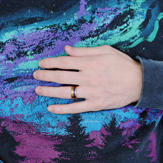 Midnight Blue Sapphire Couples Ring Set