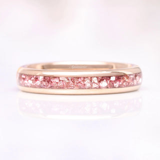 Crushed Morganite Couples Ring Set