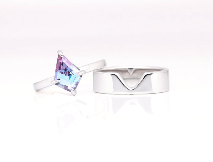 Kite Alexandrite Couples Ring