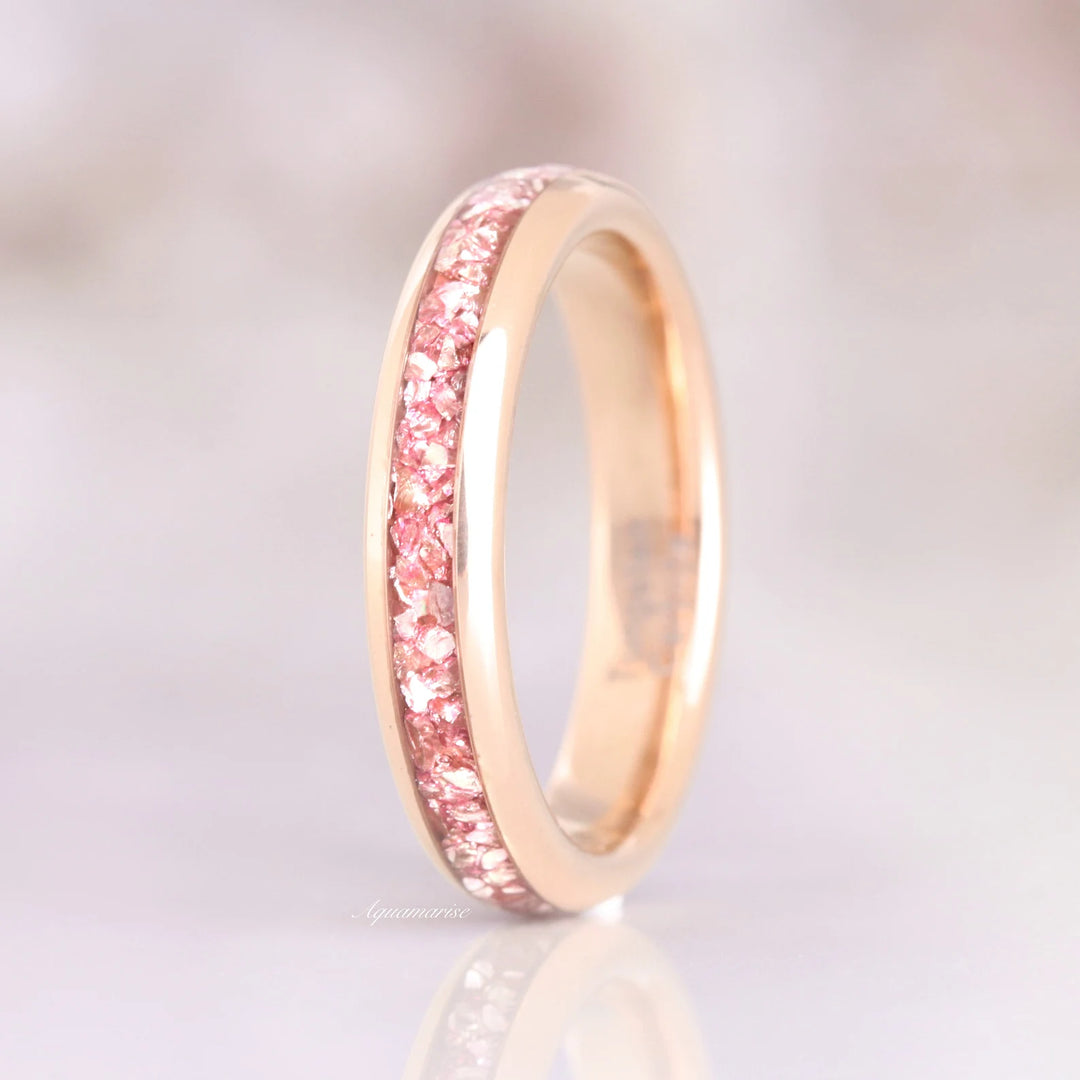 Crushed Morganite Couples Ring