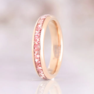 Crushed Morganite Couples Ring Set