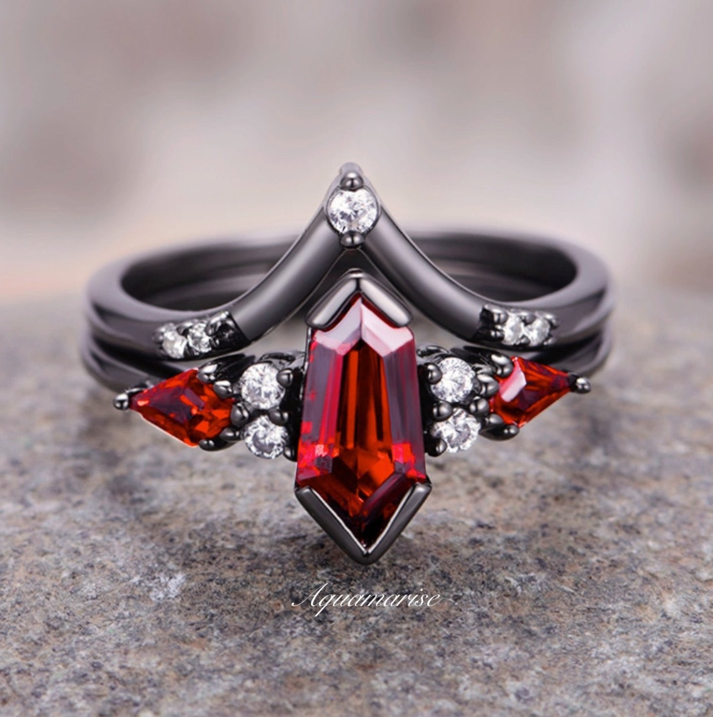 Delicate Rose Gold Garnet Ring, Solitaire Engagement Ring, Marquise Shape Red Garnet Ring, Garnet Jewelry, Red Wedding hot Ring, Gift For Her