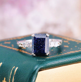 Starry Night Engagement Ring in 14K White Gold
