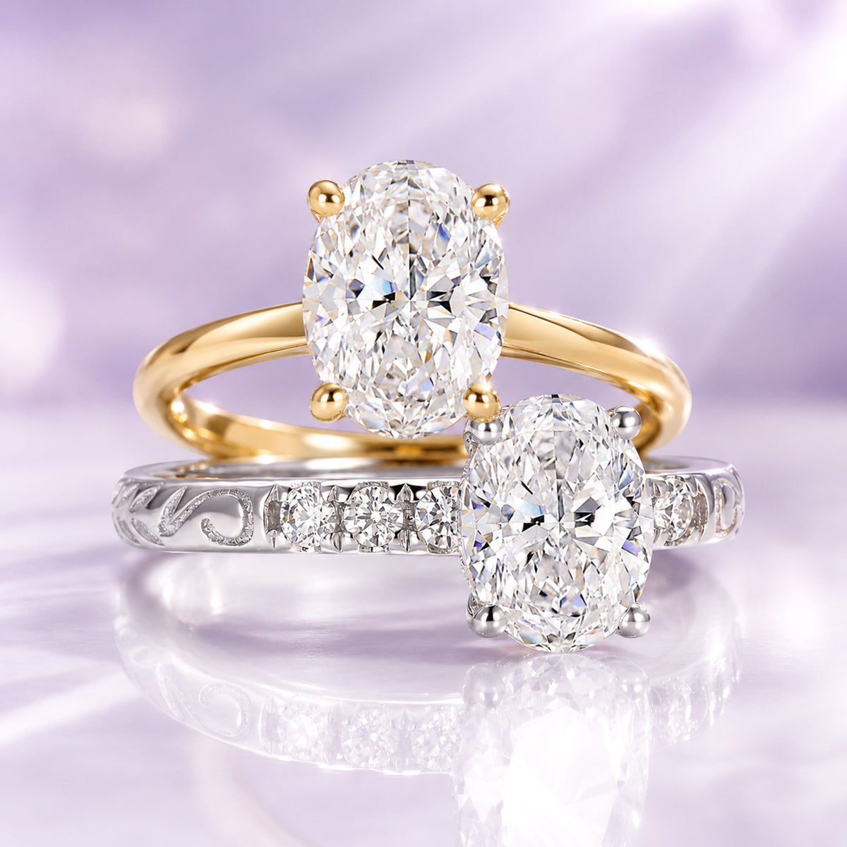 Engagement rings by Aquamarise shown in the collection hero banner