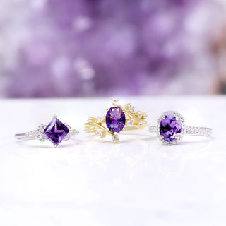 February birthstone amethyst ring banner square 