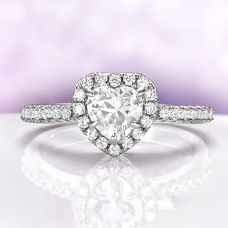 Heart White Sapphire Promise Ring in Sterling Silver