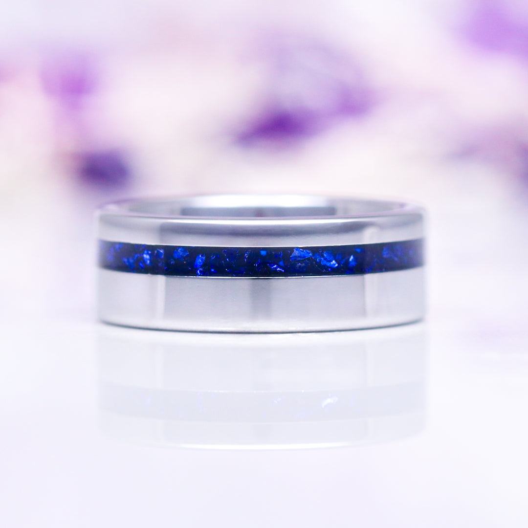 Fantasy Shield Cut Sapphire Leaf Couples Ring