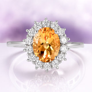 Diana Natural Citrine Ring in Sterling Silver