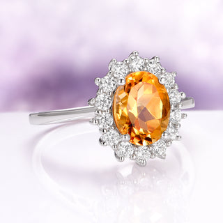 Diana Natural Citrine Ring in Sterling Silver