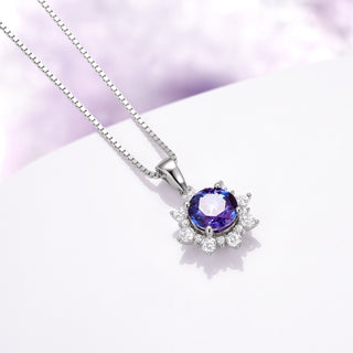 Snowflake Alexandrite Necklace in Sterling Silver