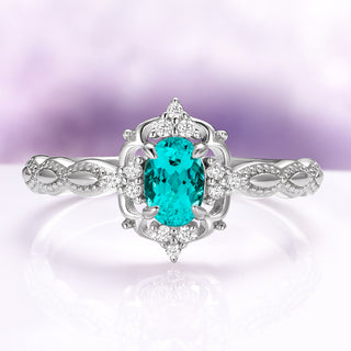 Vintage Paraiba Tourmaline Ring in Sterling Silver