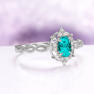 Vintage Paraiba Tourmaline Ring in Sterling Silver