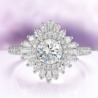 Joelle Vintage Lab-Grown Diamond Engagement Ring in 14K White Gold (IGI Certified)