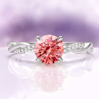 Sophia Padparadscha Sapphire Ring in Sterling Silver