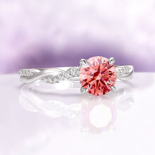 Sophia Padparadscha Sapphire Ring in Sterling Silver