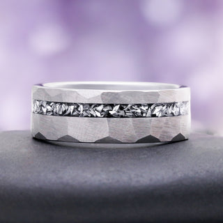 Skye Kite®  Galaxy Salt & Pepper (Herkimer Diamond) and Meteorite Couples Ring Set