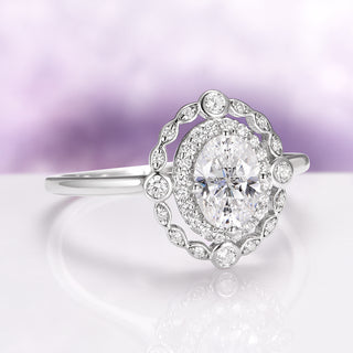 Valentina Lab-Grown Diamond Engagement Ring in 14K White Gold (IGI Certified)