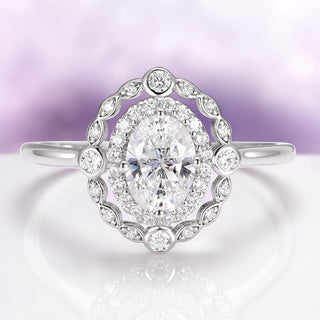 Valentina Lab-Grown Diamond Engagement Ring in 14K White Gold (IGI Certified)