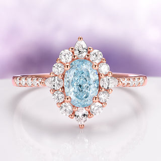 Astra North Star Aquamarine Ring in 14K Rose Gold Vermeil