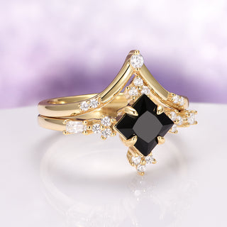 Black Onyx Ring Set in 14K Yellow Gold Vermeil