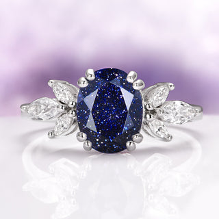 Eva Starry Night Ring in Sterling Silver