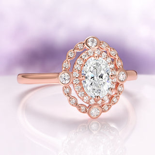 Valentina Lab-Grown Diamond Engagement Ring in 14K Solid Rose Gold (IGI Certified)