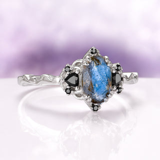 Esme Labradorite & Black Onyx Ring in Sterling Silver