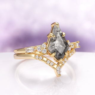 Skye Kite® Galaxy Herkimer Diamond & Meteorite Couples Ring Set