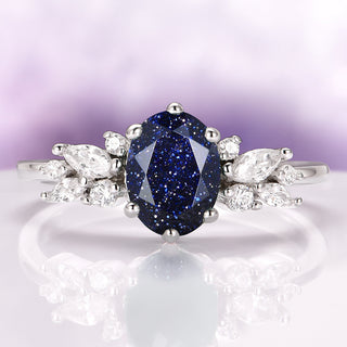 Lily Starry Night Court Ring in Sterling Silver