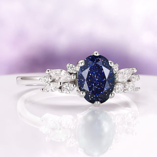 Lily Starry Night Court Ring in Sterling Silver