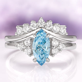 Marquise Cut Aquamarine Ring Set in Sterling Silver