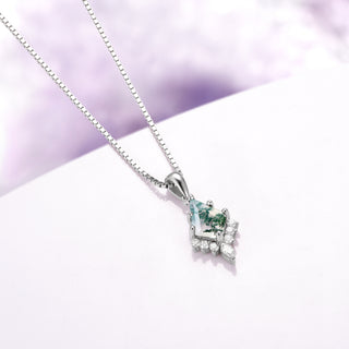 Skye Kite® Green Moss Agate Pendant Necklace in Sterling Silver