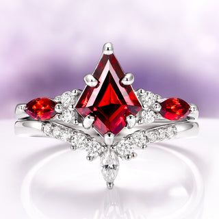 Skye Kite® Natural Red Garnet Ring Set in Sterling Silver